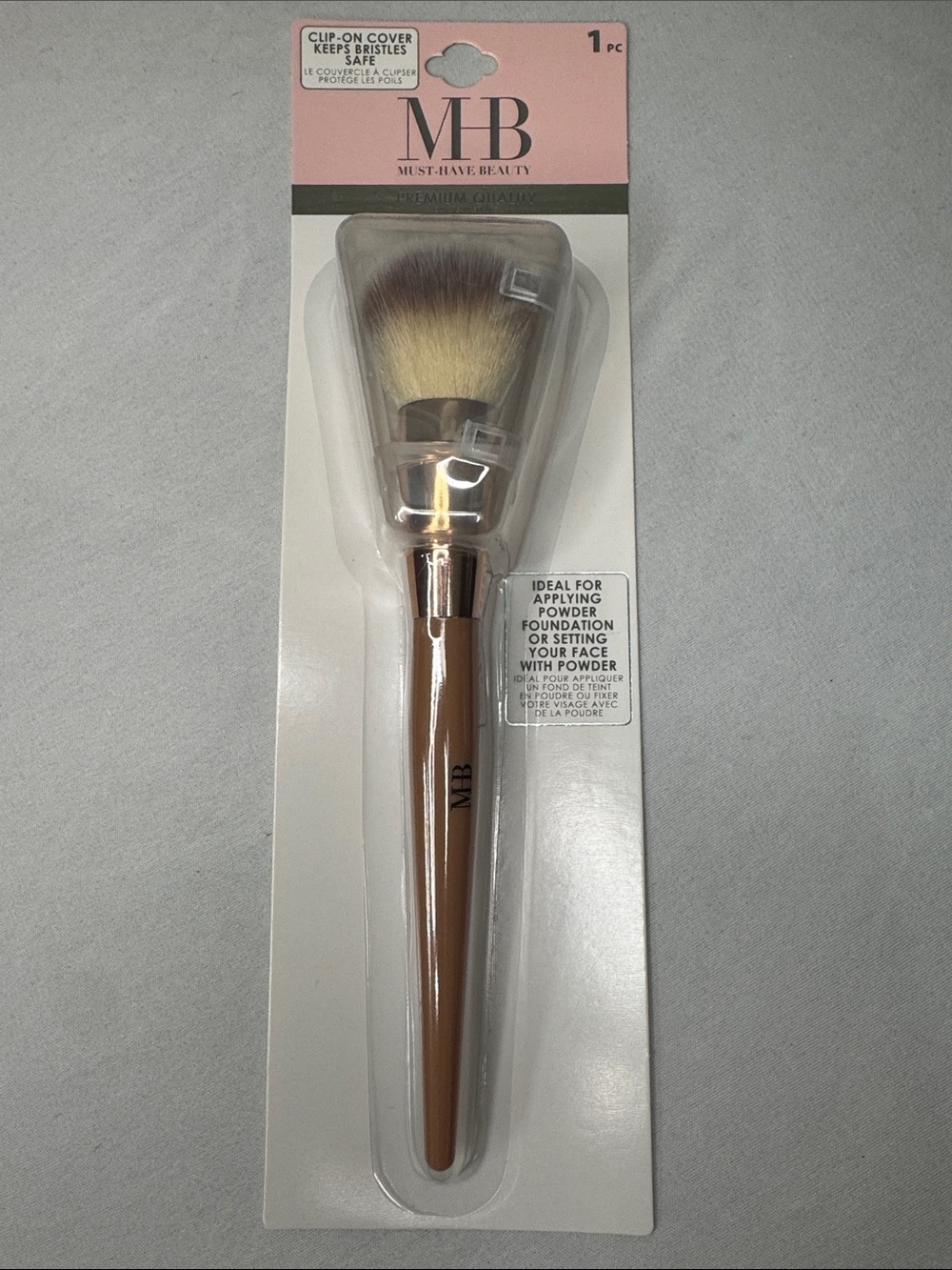 Must Have Powder Brush - Brown Handle with Blonde-Tipped Bristles
